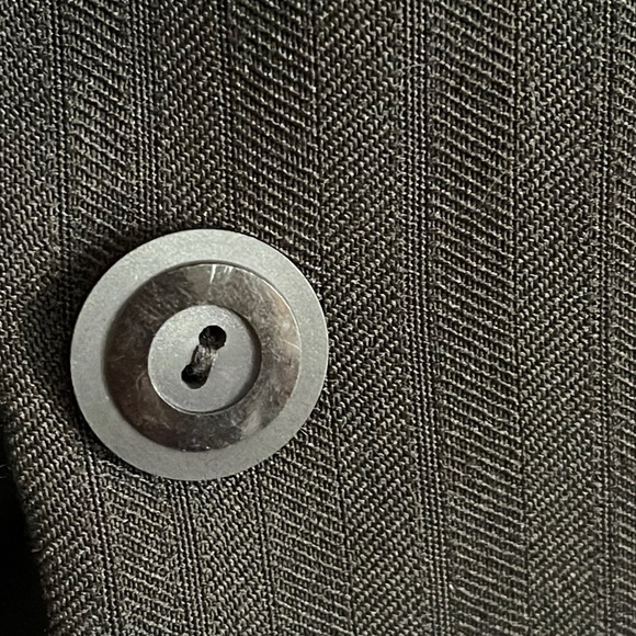 🦋3/40 VINTAGE Fitted Black Blazer Suit Jacket (7) - Picture 6 of 16